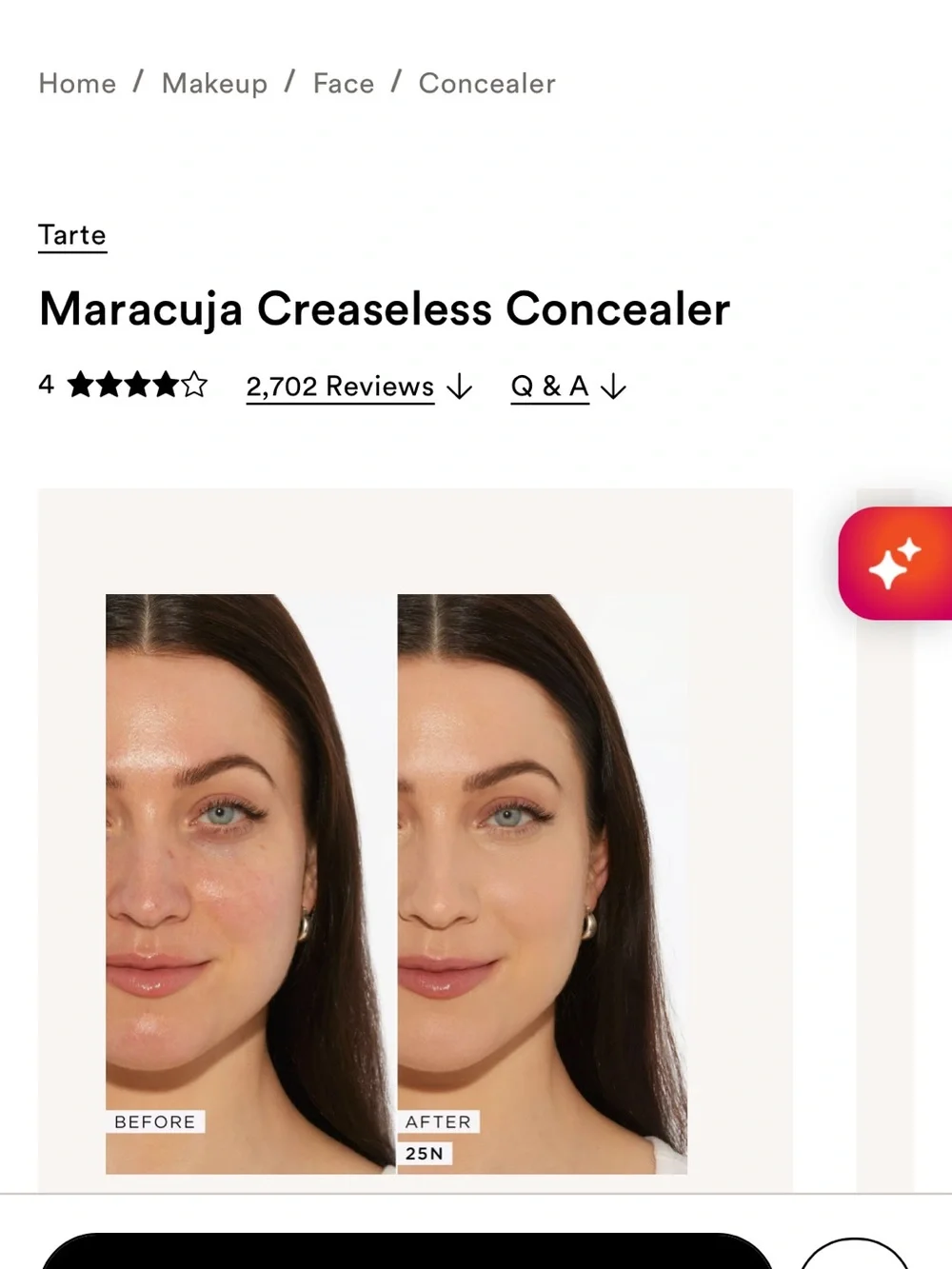 tarte lightweight concealer